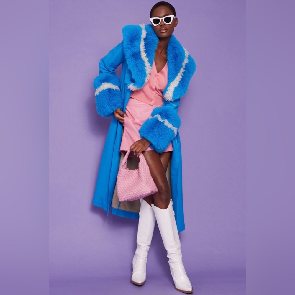 Jayley Blur Tencel Blend Eco Leather Trenchcoat